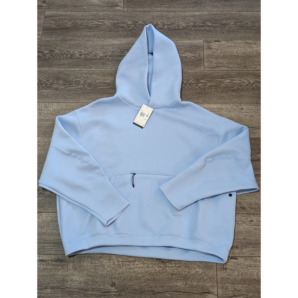 NWT Nike Sportswear Tech Fleece Pullover Hoodie Men's XXL Light Blue MSRP $140